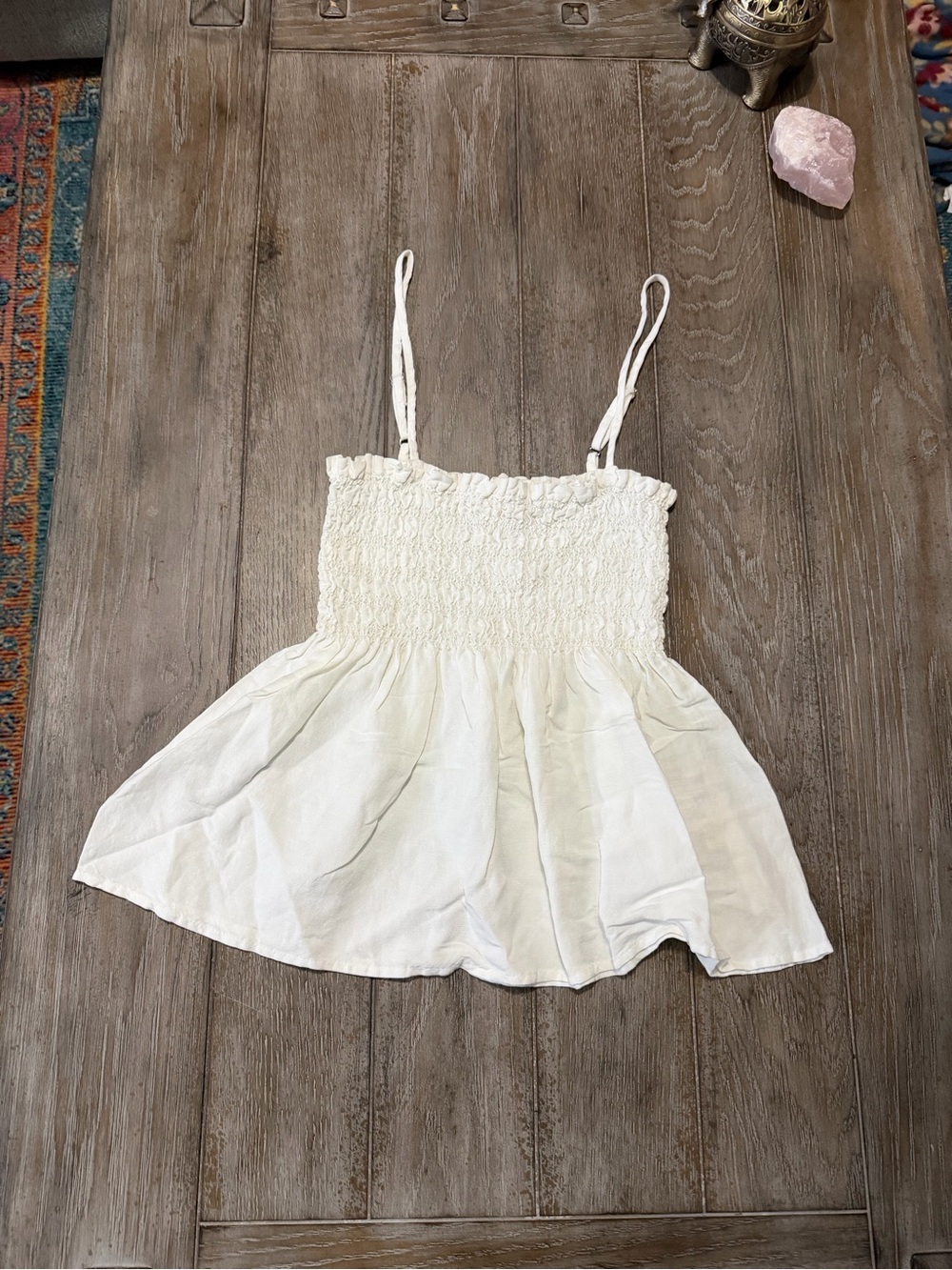 cloth & stone White Smocked Spaghetti-Strap Camisole